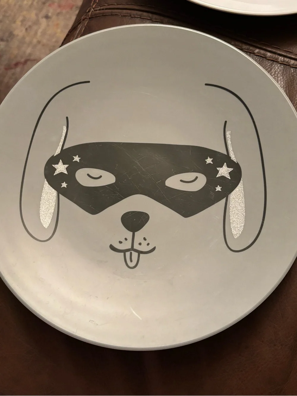 Cute Masked Animal Dessert Plates - Pink & Gray Melamine Set - Pottery Barn
